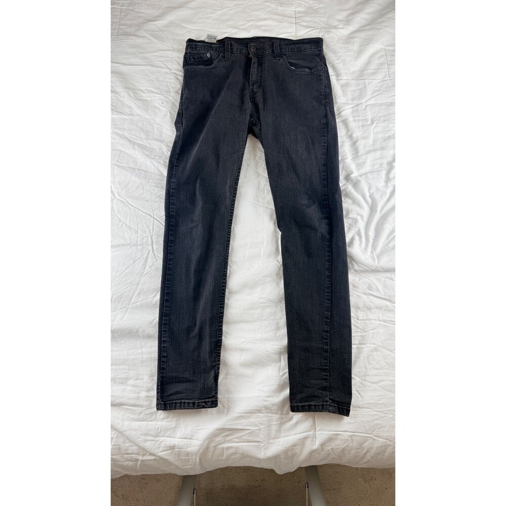 Levi's 512 Slim Taper Jeans Men's W30 L32 Black Gray Wash Stretch Denim